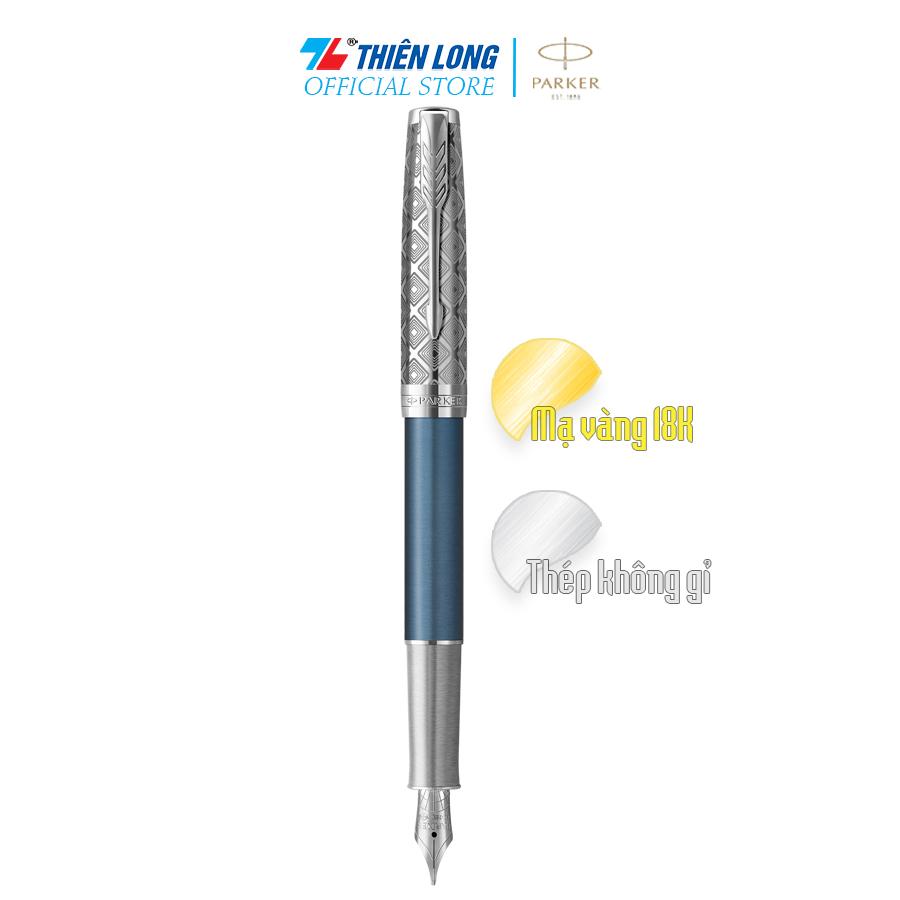 Bút máy cao cấp Parker SON Metal Blue CT 18k GB-2119743 - Mạ vàng 18K