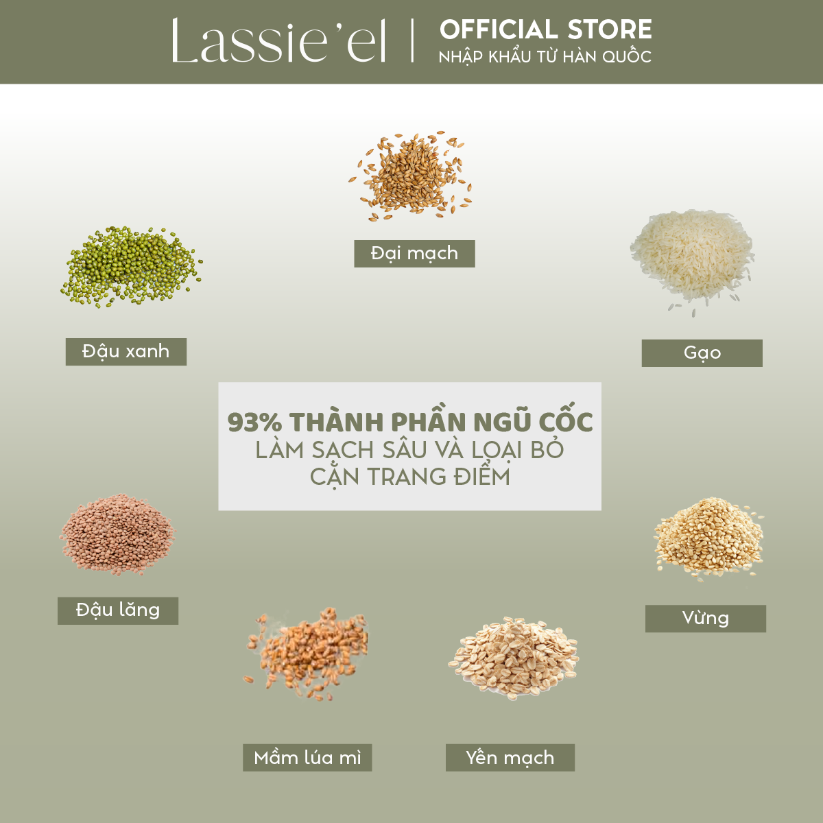 Dầu tẩy trang Lassie'el chiết xuất từ thiên nhiên làm sạch sâu lành tính dưỡng ẩm 200ml Hàn Quốc
