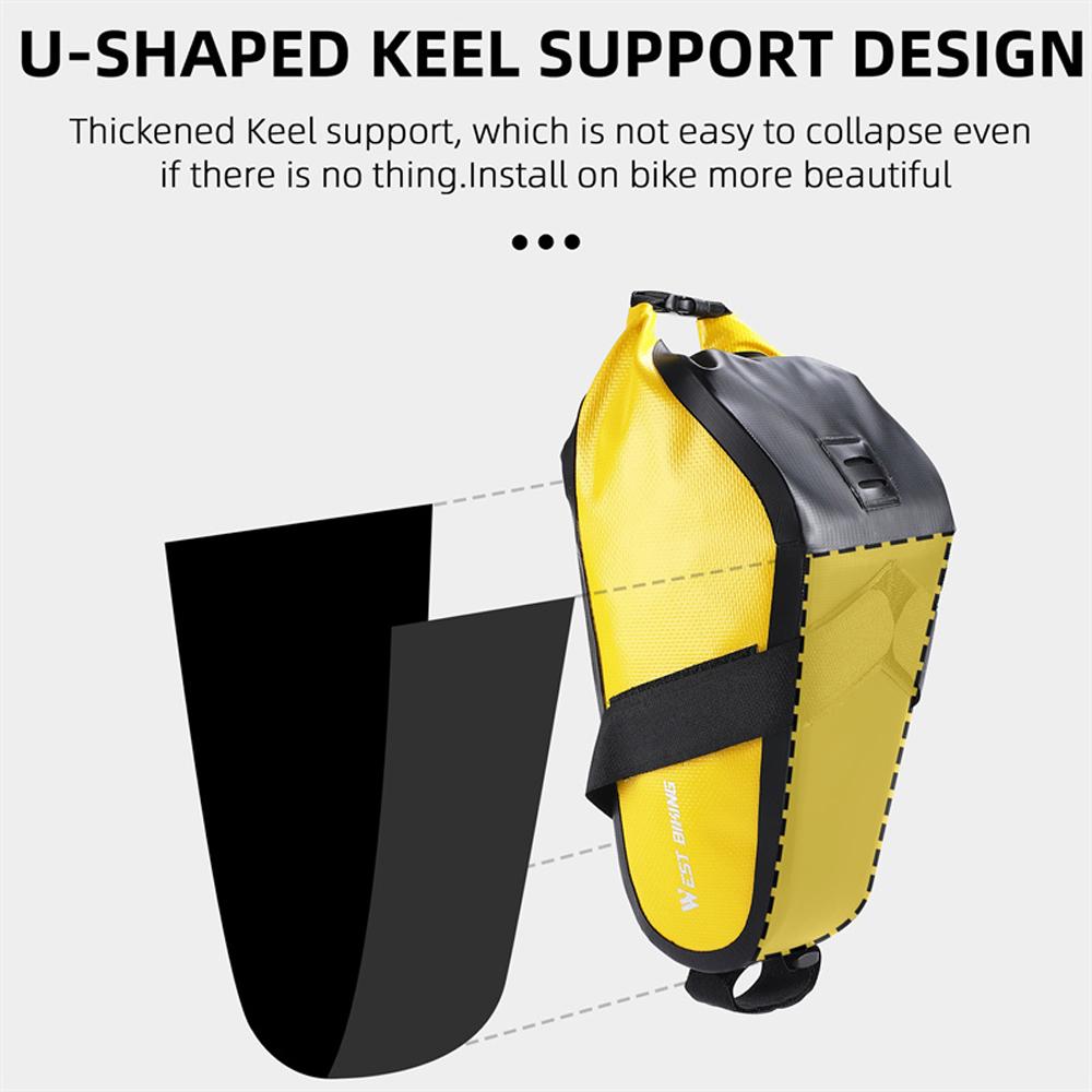 Bike Saddle Tube Bag Waterproof Bicycle Under Seats Bag Large Capacity Cycling Storage Bag Quick Release Bicycle Accessories