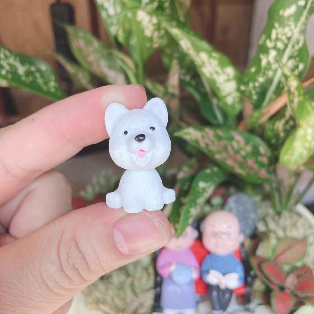 Tiểu cảnh mini ️ Mô hình chó đáng yêu nhiều loại trang trí tiểu cảnh, sen đá, sân vườn, terrarium