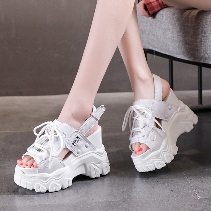 Sandal thắt dây đế cao 11CM X590-340