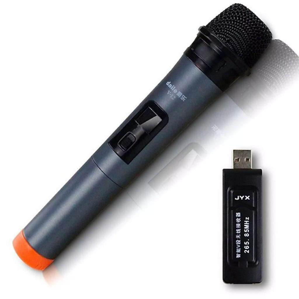 Micro Karaoke V12 không dây cho loa kéo,karaoke,bluetooth Zangsong màn hình LCD Hỗ trợ các thiết bh 12 tháng