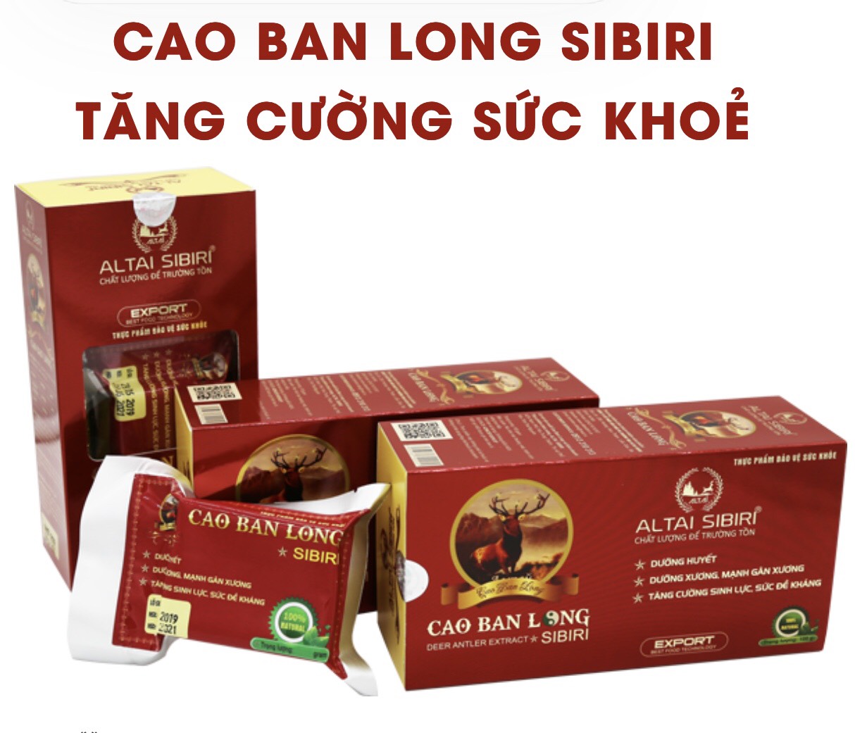 Cao ban long Sibiri (50gram) Bồi bổ cơ thể, bổ máu, dưỡng gan thận, mạnh gân xương, trừ phong thấp, tăng sức đề kháng