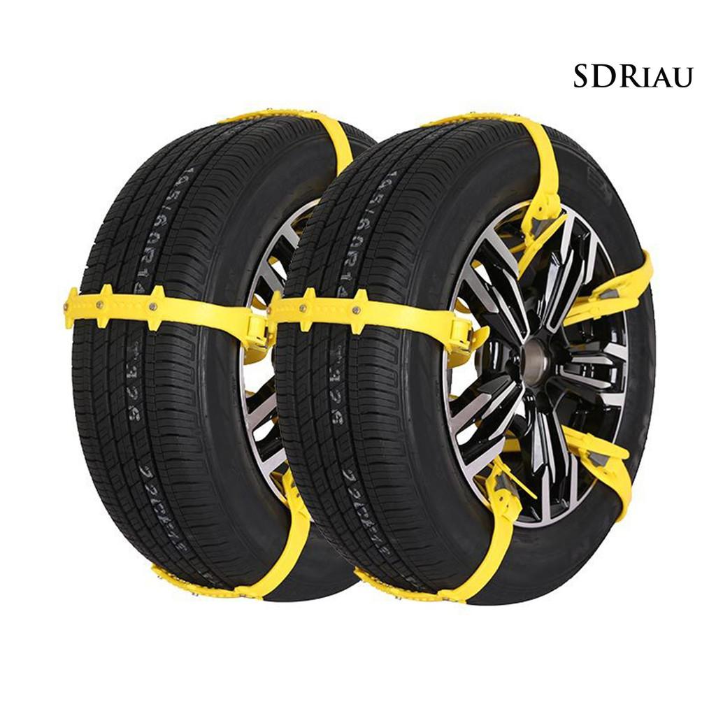 Bộ 10 Đai Đeo Đi Tuyết Chống Trượt Trên Xe Hơi Có Thể Điều Chỉnh Được