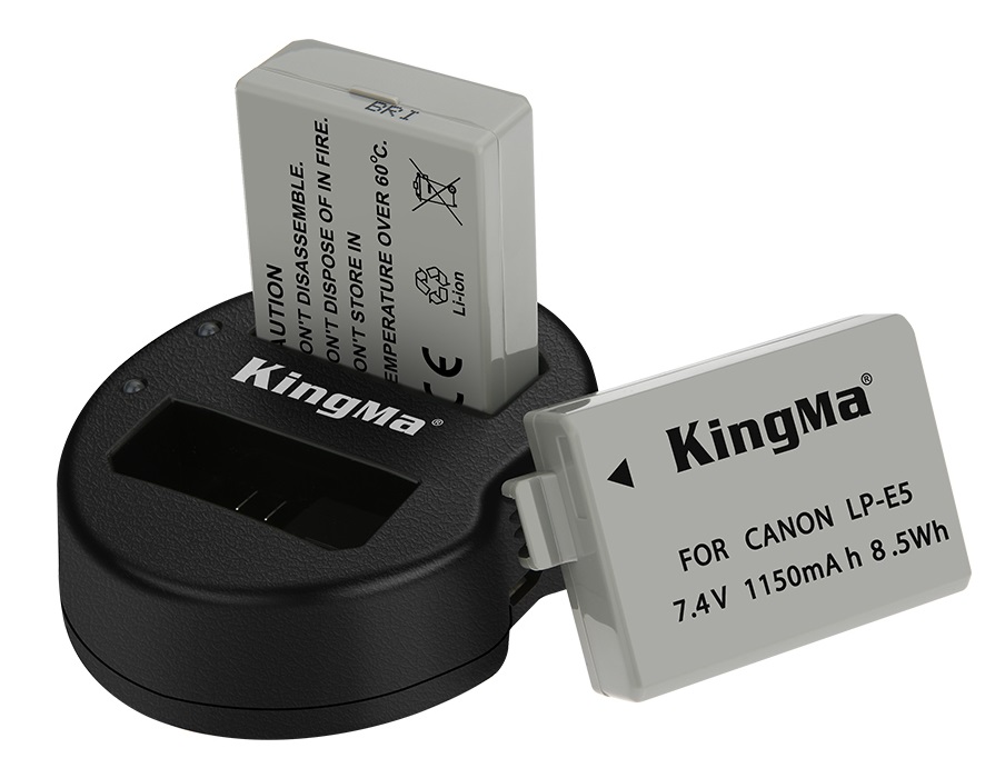 Combo 2 pin 1 sạc Kingma for Canon LP-E5 - Hàng chính hãng