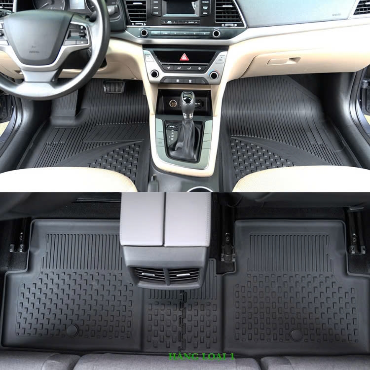 Thảm lót sàn ô tô nhựa TPE Silicon hyundai Tucson 2016- 2021 Black Nhãn hiệu Macsim