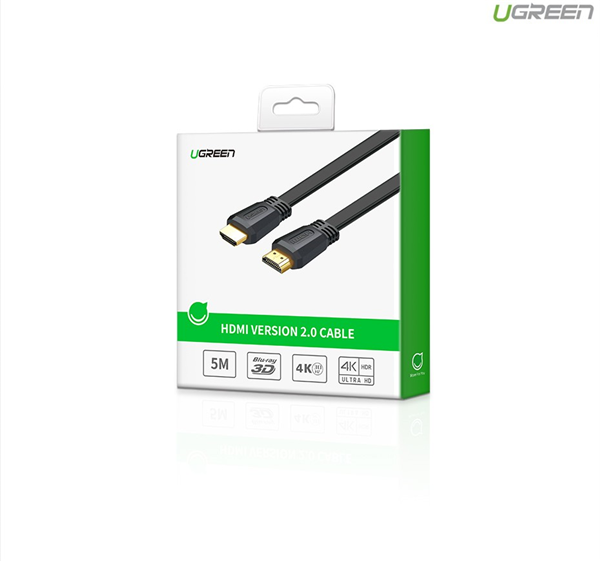 Cáp HDMI Dẹt 3m Hỗ Trợ 3D/4K Ugreen - Hàng Chính Hãng