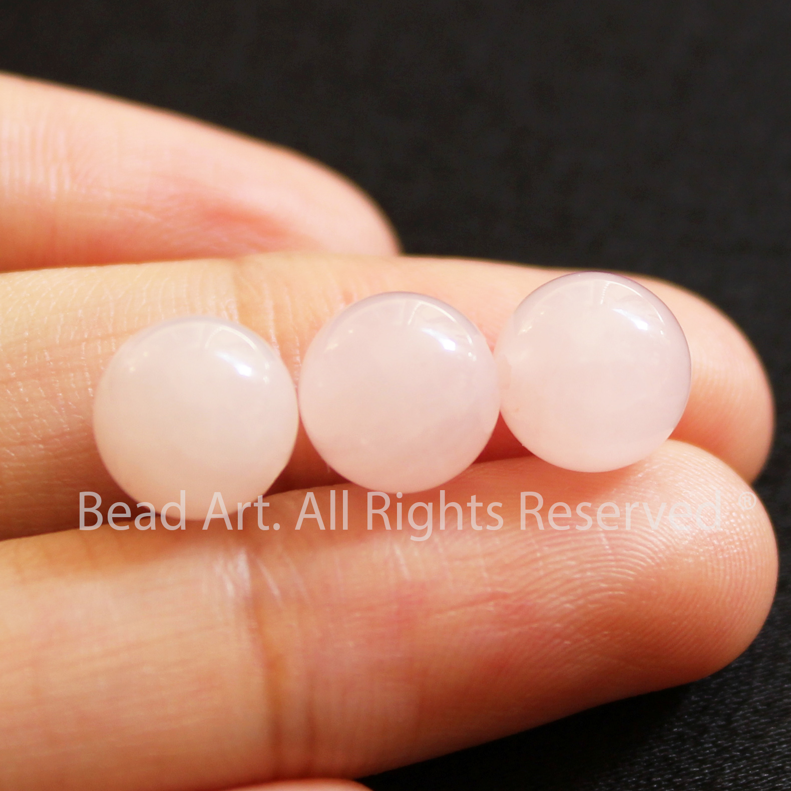 [1 Hạt] 8MM Đá Thạch Anh Hồng (Rose Quartz) Tự Nhiên Loại A, Đá Phối Vòng Tay Phong Thuỷ, Chuỗi Hạt, Mặt Dây Chuyền, Mệnh Hoả, Mệnh Thổ - Bead Art