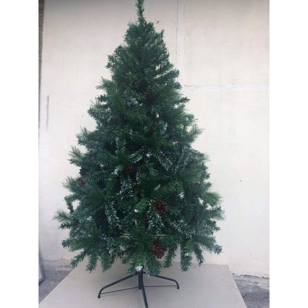 Cây thông noel 3 loại lá gắn trái thông lăn kim tuyến ( Cao 180cm)