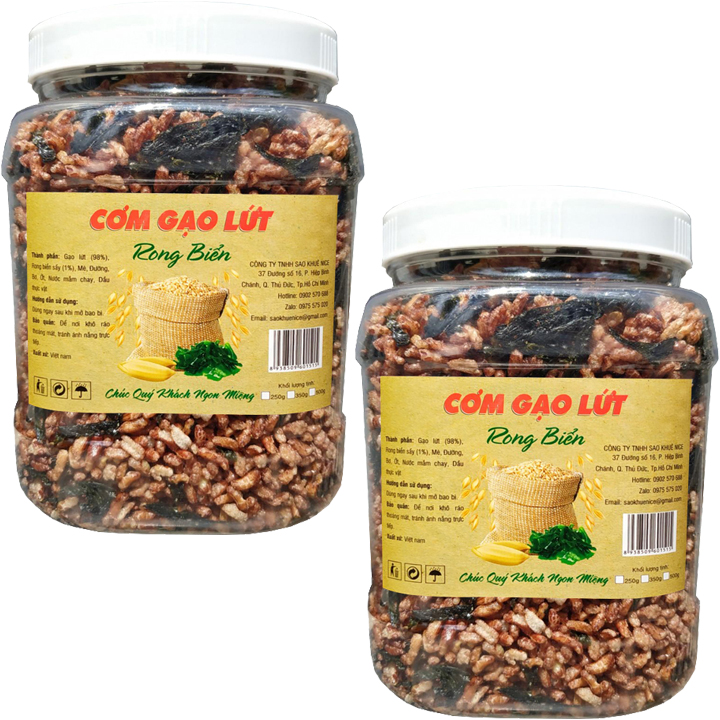 CƠM GẠO LỨT RONG BIỂN THƯƠNG HIỆU TLP - 2 HŨ 1KG