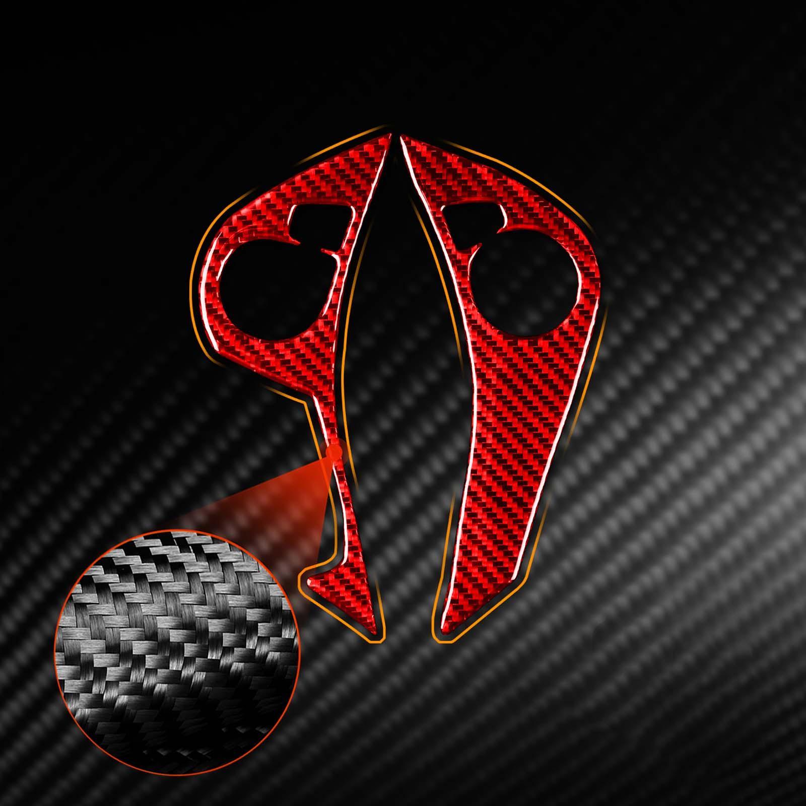Car Steering Wheel Button Trim Cover Red for Accessory