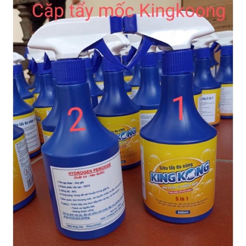 Siêu tẩy đa năng KINGKONG 5in1. có nắp vặn nút kẽm, kèm đầu xịt riêng biệt