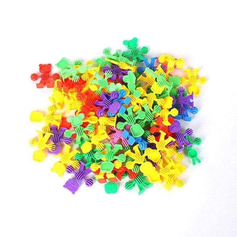 Bộ xếp hình con giống chi tiết đồ chơi sáng tạo phát triển trí tuệ kích thích thông minh