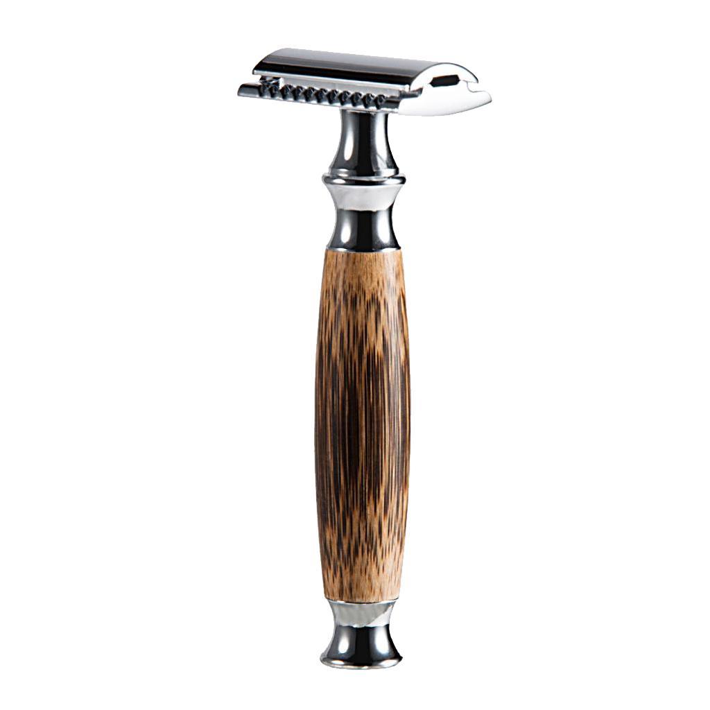 Classic Bamboo Handle Mens Double Edge Shaving Daily Shaving