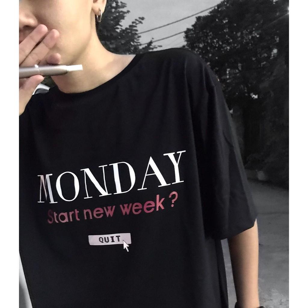 Áo thun nữ BLACKDOKI BASIC MONDAY , áo phông basic cá tính đơn giản tay lỡ dáng rộng M7