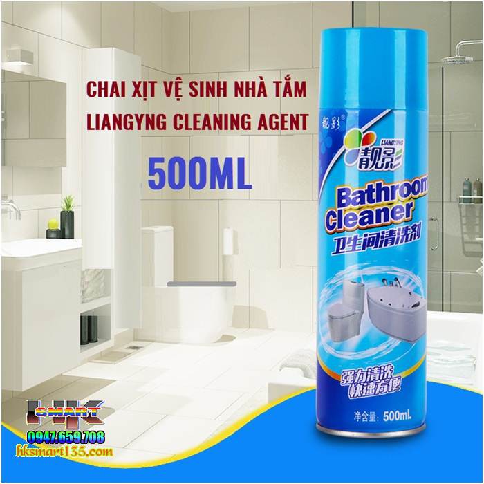 Chai xịt bọt tuyết đánh bay vết bẩn, vết ố vàng cứng đầu nhất dùng cho nhà tắm, nhà vệ sinh- 500ml