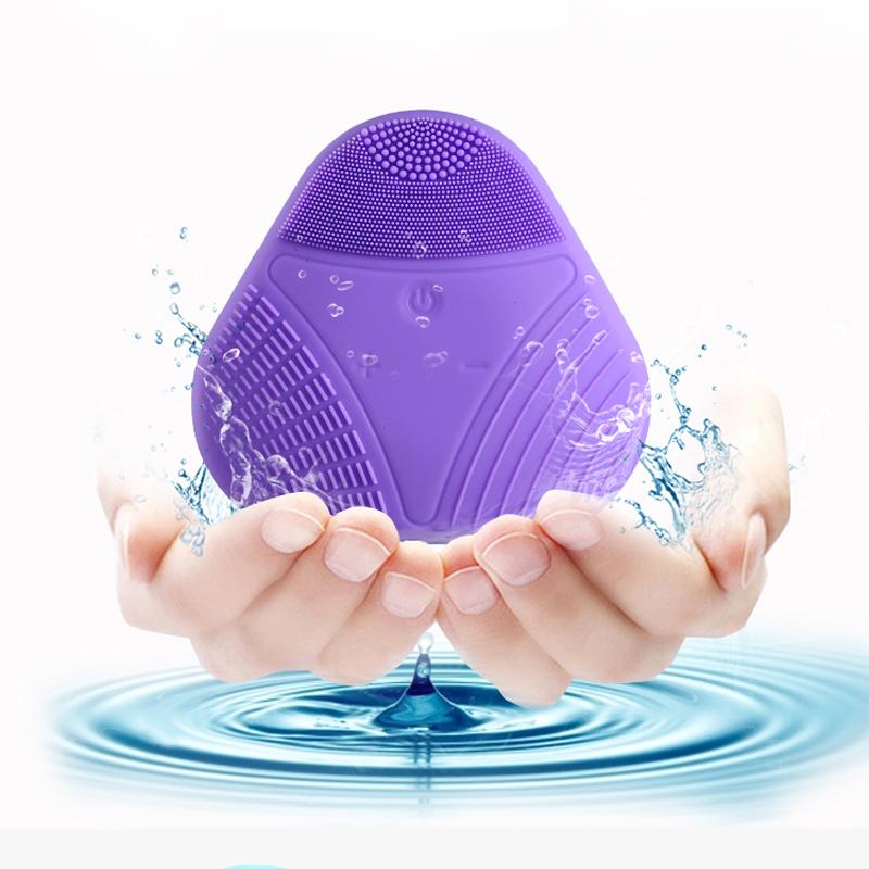Điện Mặt Silicone Bàn Chải Rung Sữa Rửa Mặt Sâu Lỗ Chân Lông Làm Sạch Loại Bỏ Mụn Đầu Đen Máy Giặt Chăm Sóc Da Làm Sạch Máy Mát Xa Công Cụ