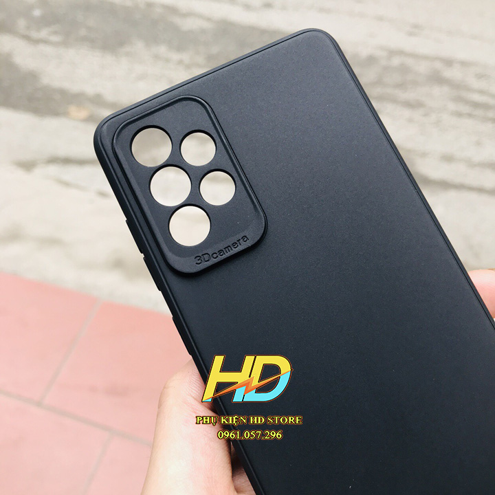 Ốp Lưng Dẻo Màu Đen Trơn Dành Cho SamSung Galaxy A73 5G, A53 5G, A33,  A23 , A13 4G Không Bám Vân Tay, Phần Camera 3D Khoét Lỗ- Nhô Cao Bảo Vệ Camera Hoàn Hảo