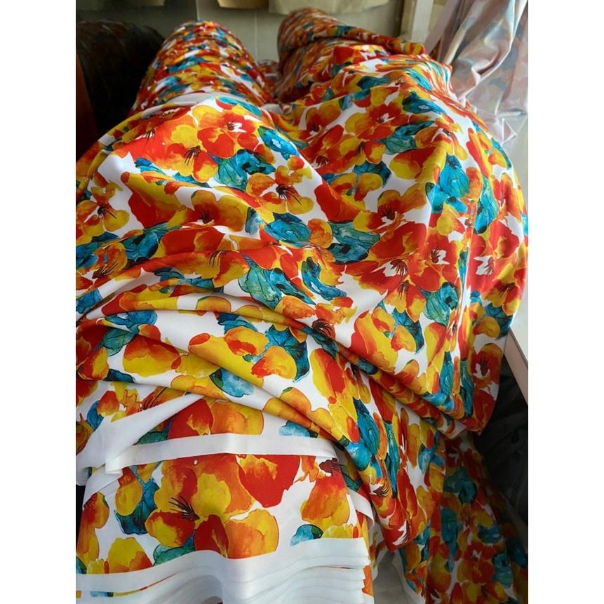BIKINI 2 MẢNH KÈM KHĂN HỌA TIẾT HOA CAM BIKINI UMI