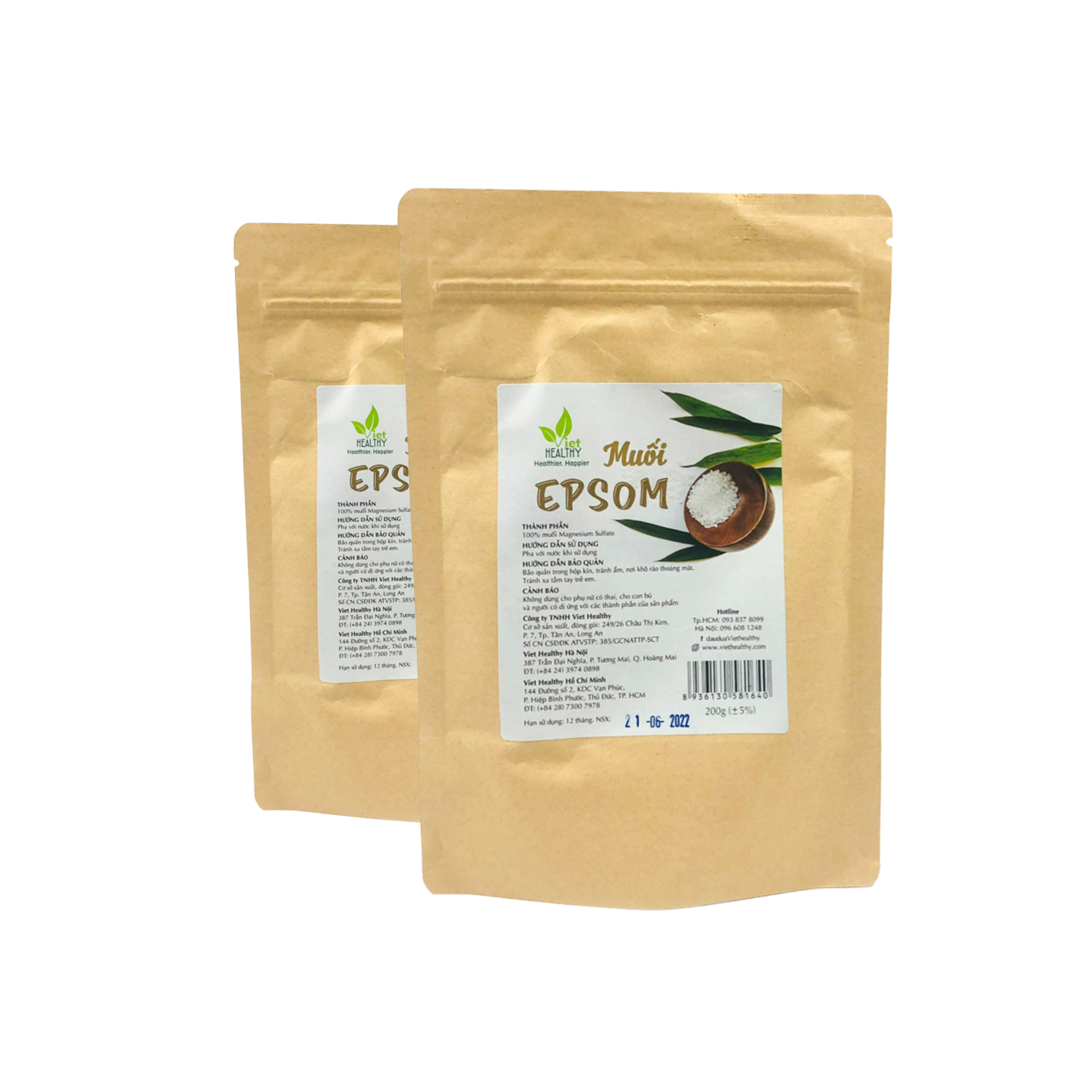 Muối Epsom 200g VietHealthy