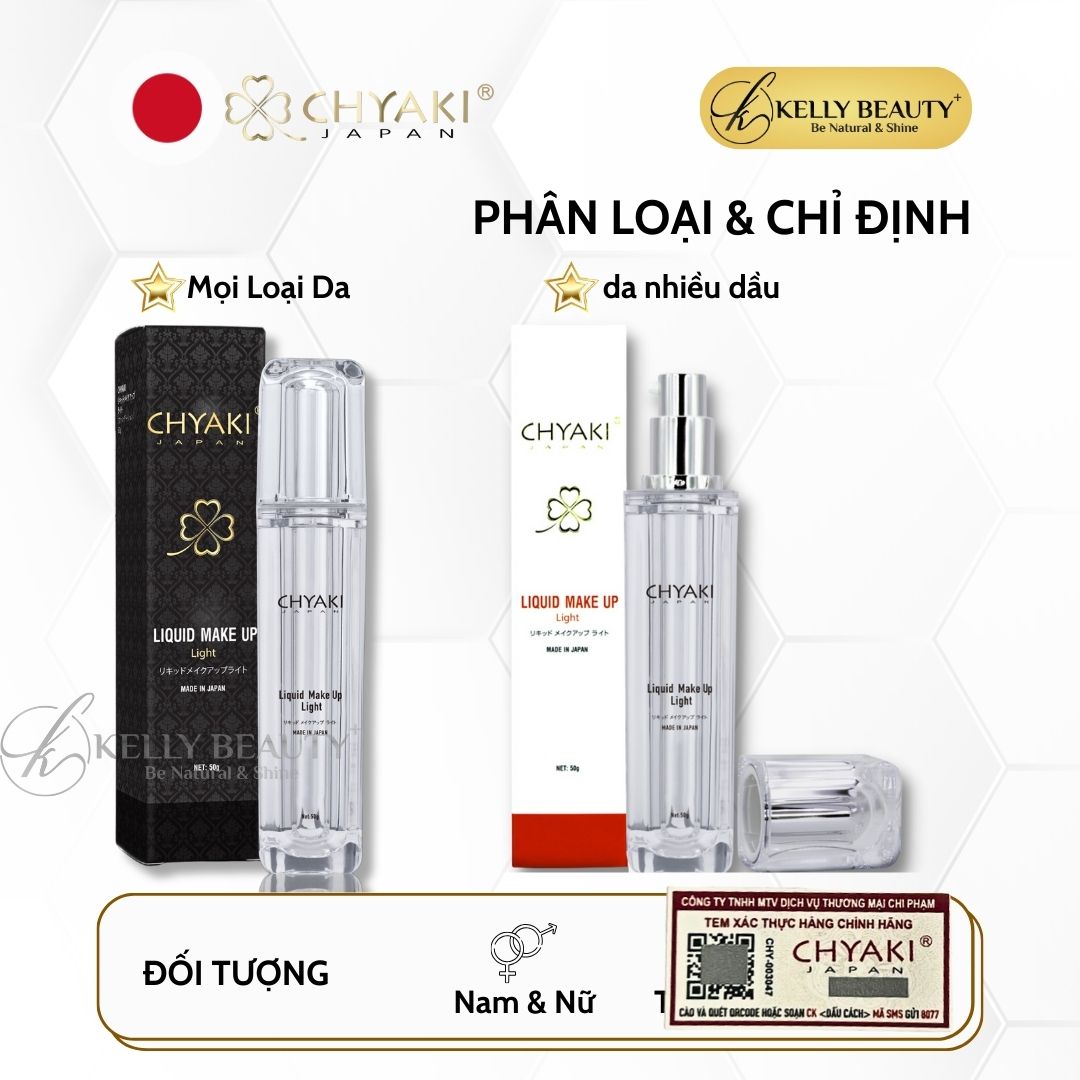 Kem Che Khuyết Điểm Chống Nắng Chyaki Liquid Make Up Light | Kelly Beauty