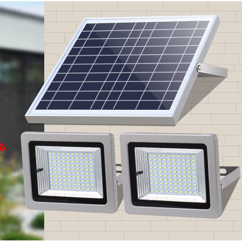 Đèn led  năng lượng mặt trời cao cấp thương hiệu NewLife SSN01- 1 pin quang điện- 2 đèn, mỗi đèn 100 chip- có cảm biến, remote- pin 12000- Hàng chính hãng