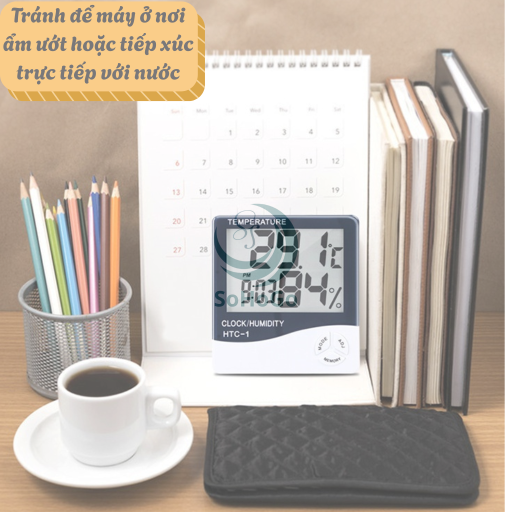 Nhiệt Ẩm Kế Điện Tử Đa Năng -Đồng Hồ Đo Nhiệt Độ &amp; Độ Ẩm Kỹ Thuật Số -Máy Đo Nhiệt Độ – Độ Ẩm Trong Nhà -Đồng Hồ Điện Tử Đo Nhiệt Ẩm &amp; Hiển Thị Thời Gian -Nhiệt Ẩm Kế Mini Treo Tường/Để Bàn