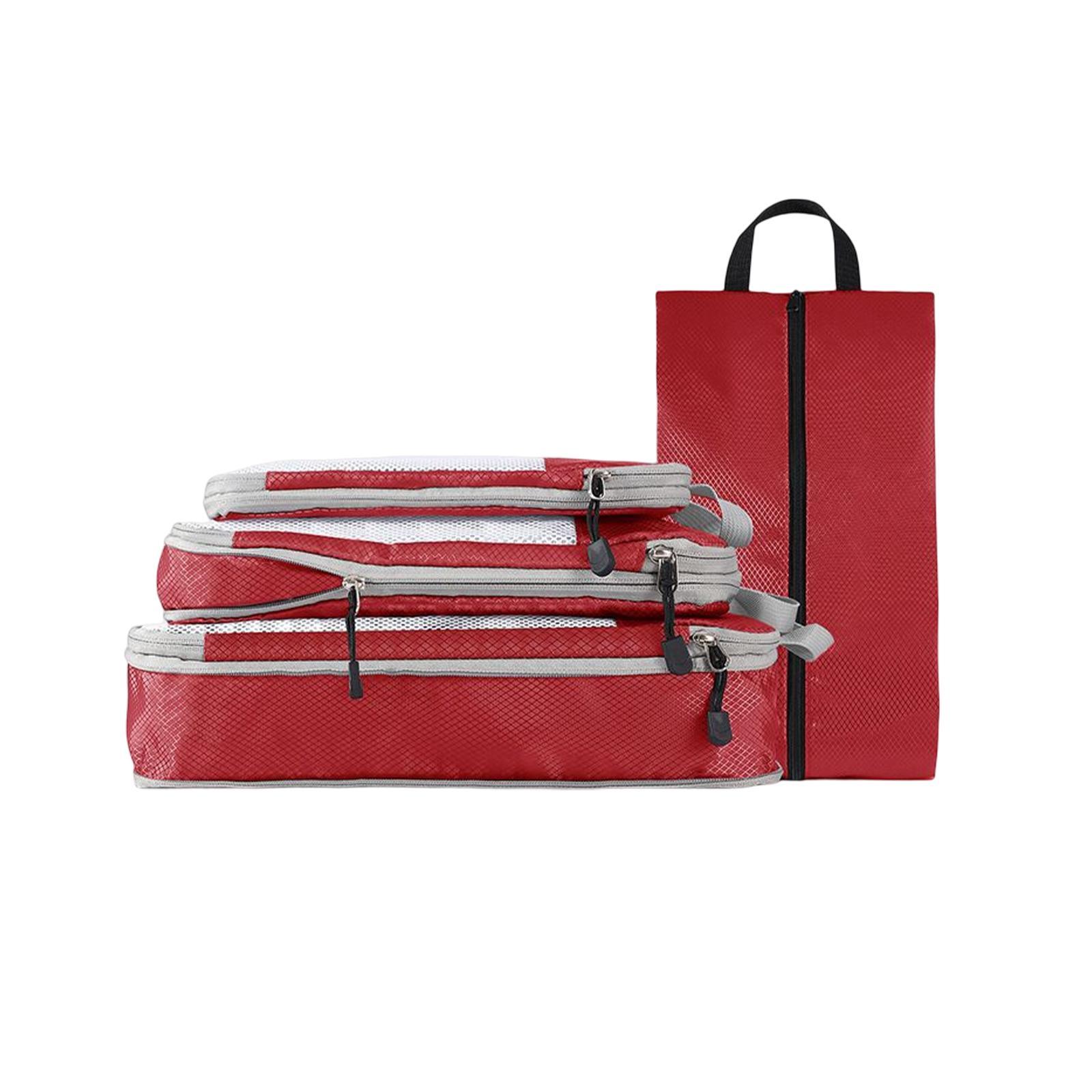 4x Luggage Packing Organizer Travel Storage Bags Shoes Bags for Travel Home