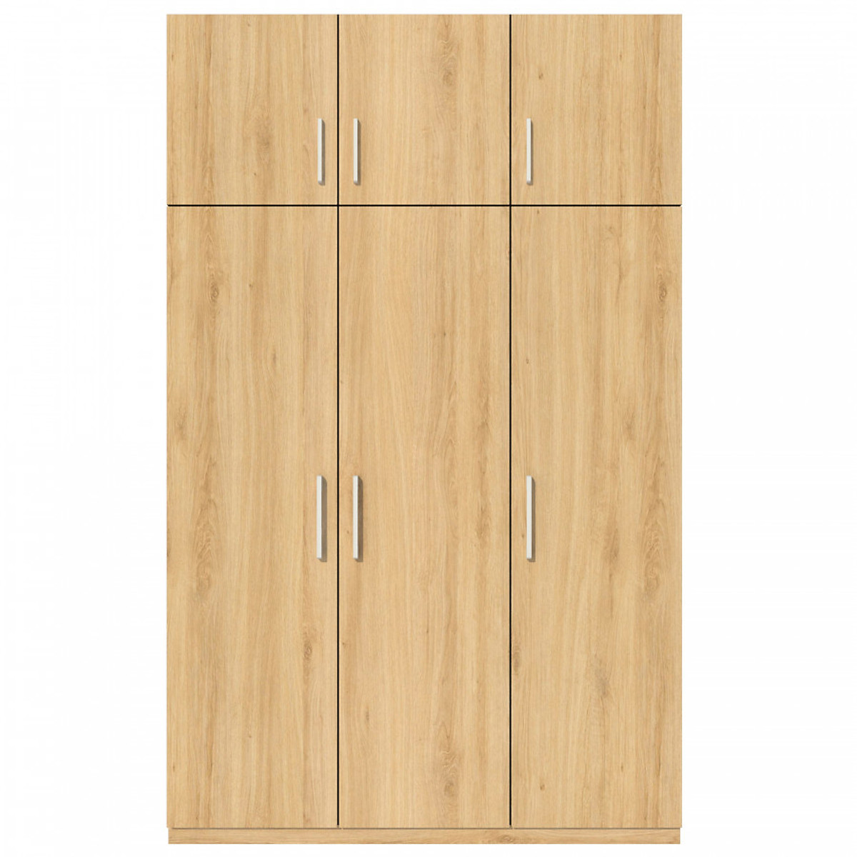 Tủ quần áo gỗ MDF Tundo 3 cánh 2 ngăn kéo màu vàng sồi 140 x 55 x 260cm