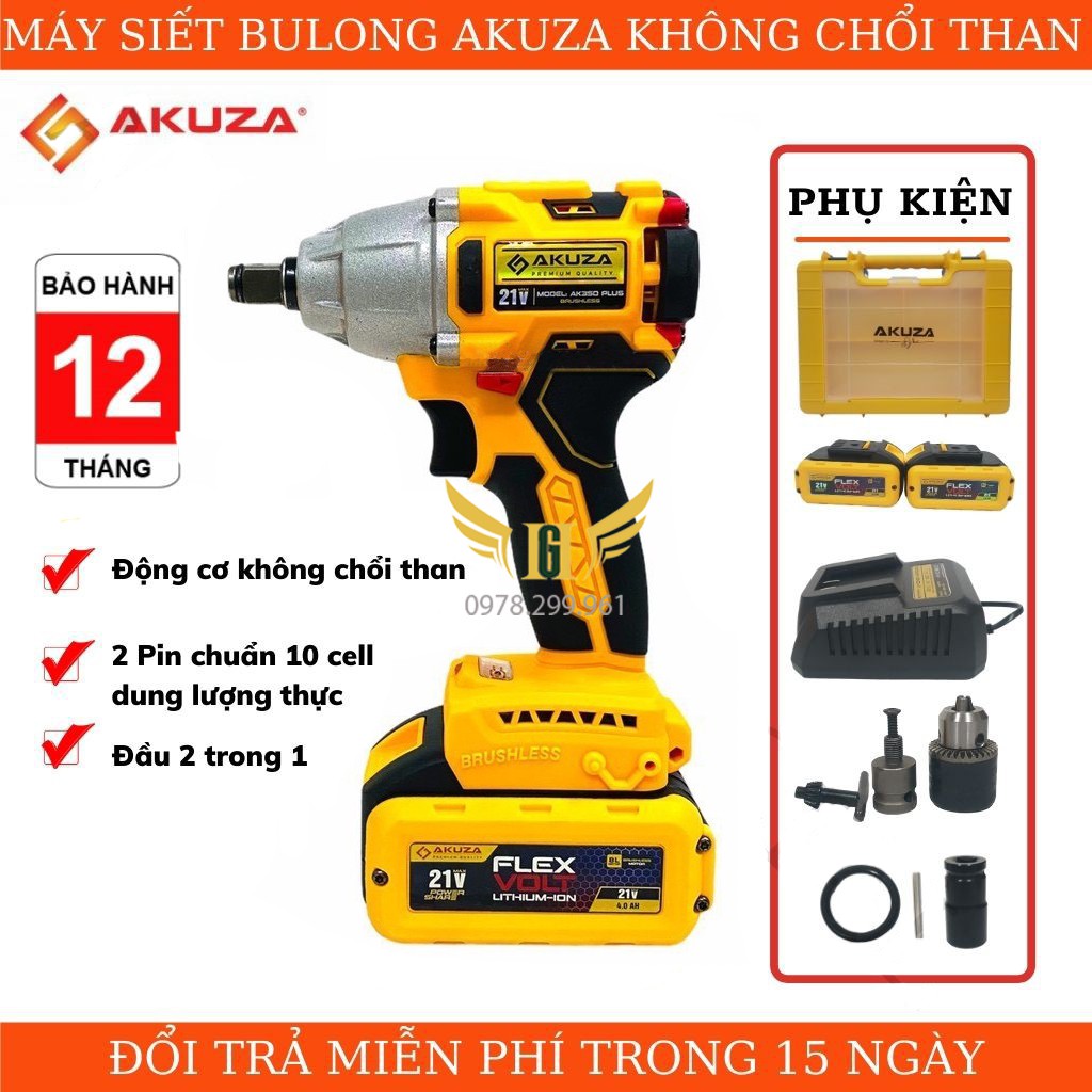 Máy siết bulong akuza 21V