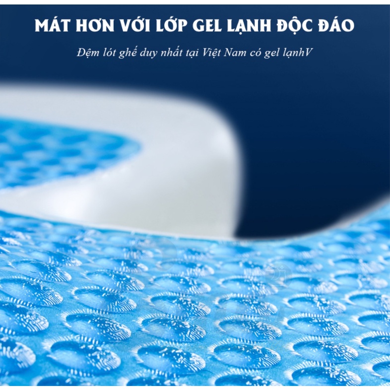 Đệm chống đau xương cụt có gel lạnh - Giảm đau xương cụt, ê mông, thâm mông, xệ mông cho dân văn phòng, lái xe