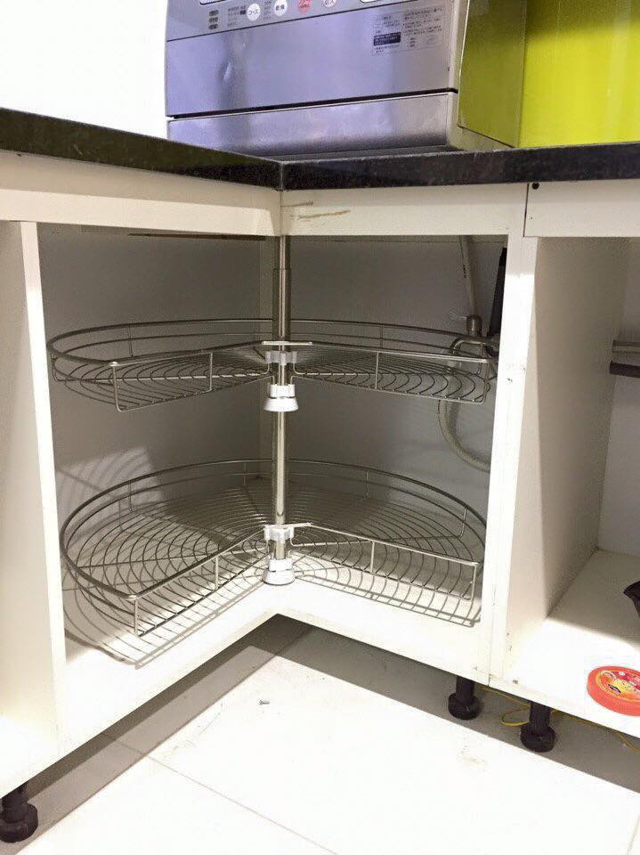 Mâm Xoay 3/4 TAKI INOX 304 Tủ Bếp - Có Thợ Lắp Đặt