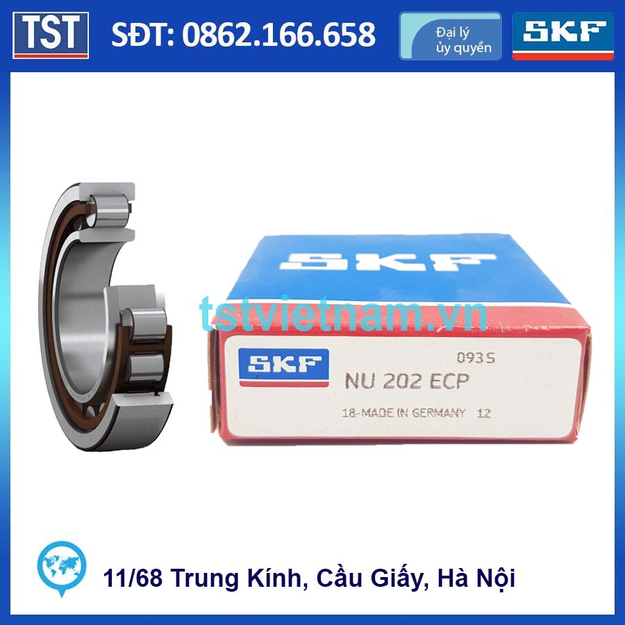 Vòng bi SKF NU 202 ECP (Chính hãng 100%)