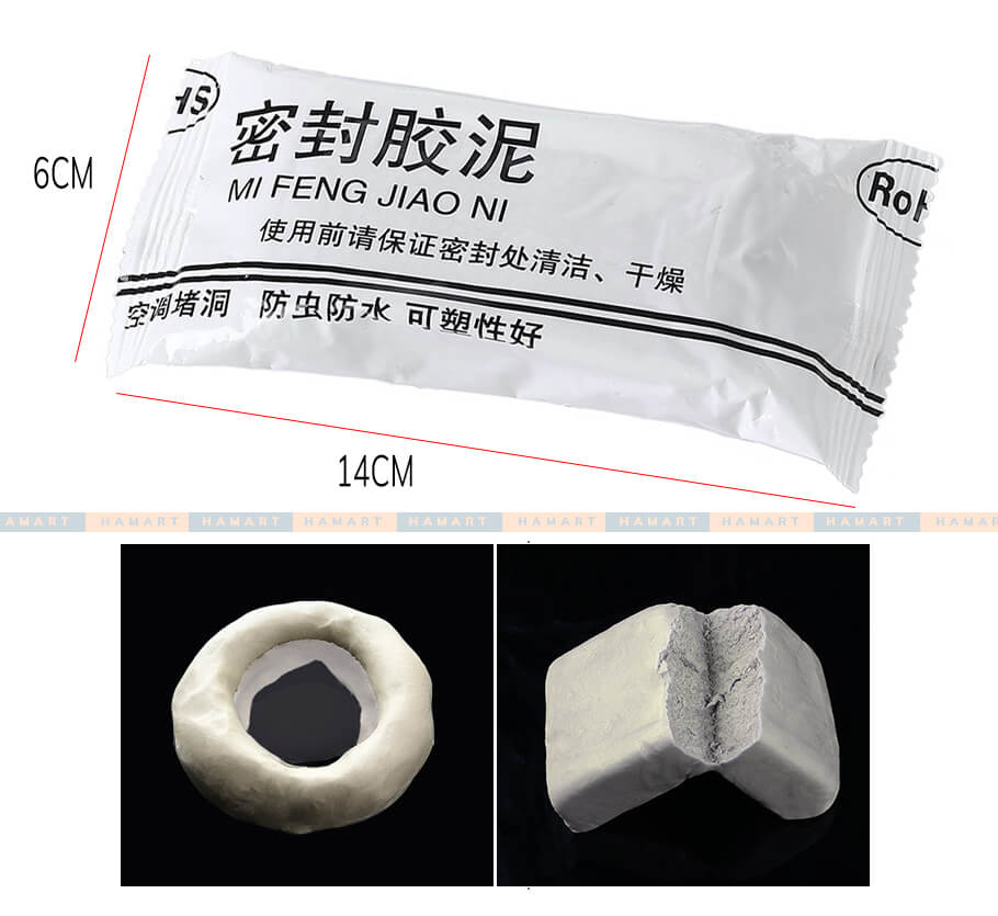 Keo Đất Sét Xi Măng Dẻo Bịt Tường 160gr Vá Trám Lỗ Điều Hoà Chống Thấm Cách Nhiệt Sửa Chữa Nhà Cửa Hamart