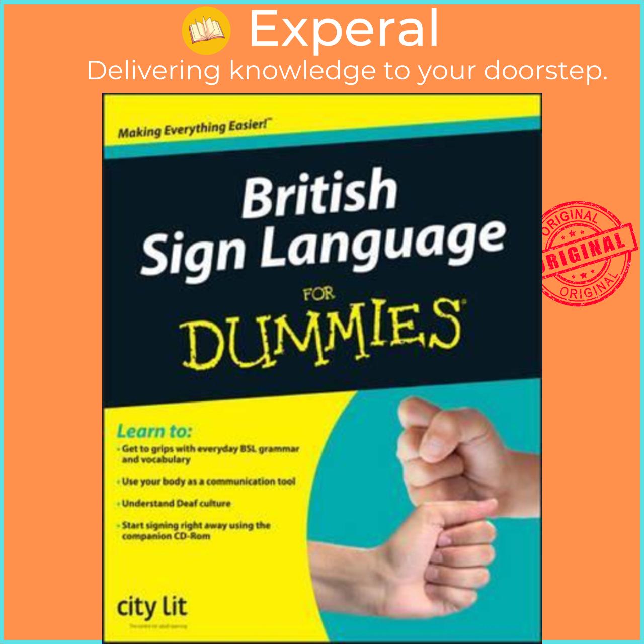 Sách - British Sign Language For Dummies by City Lit US edition, paperback