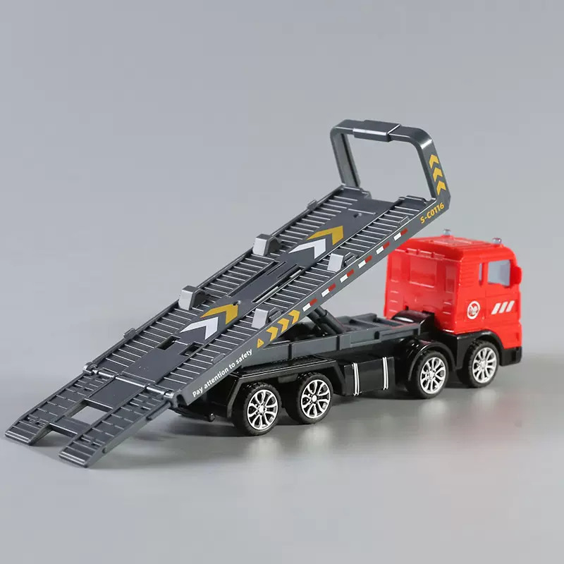 Đồ chơi xe tải chở tàu ngầm bằng nhựa ABS các khớp di chuyển mở được cốp đựng đồ