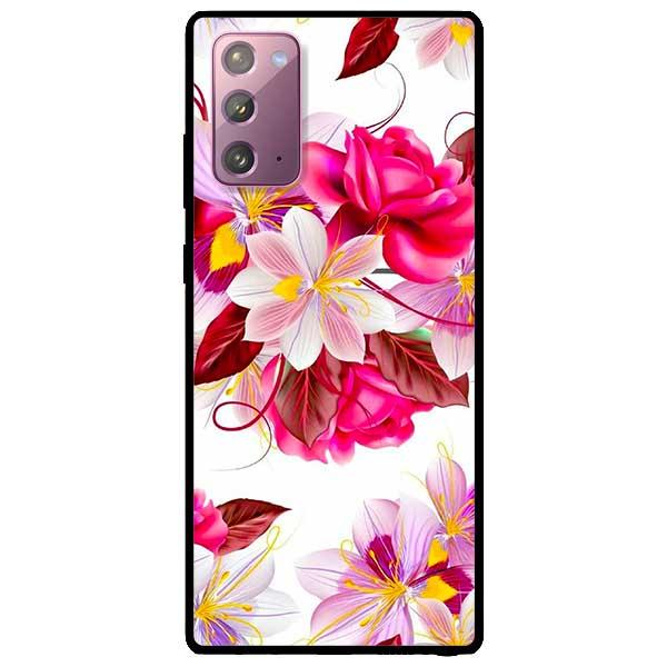 Ốp lưng dành cho Samsung Galaxy Note 20 / Note 20 Ultra - Hoa Đỏ Nền Trắng