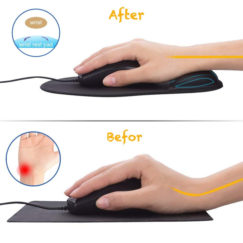 Miếng lót chuột silicone mút đệm êm chống mỏi cổ tay tăng khả năng di chuyển chống giật cho các game thủ