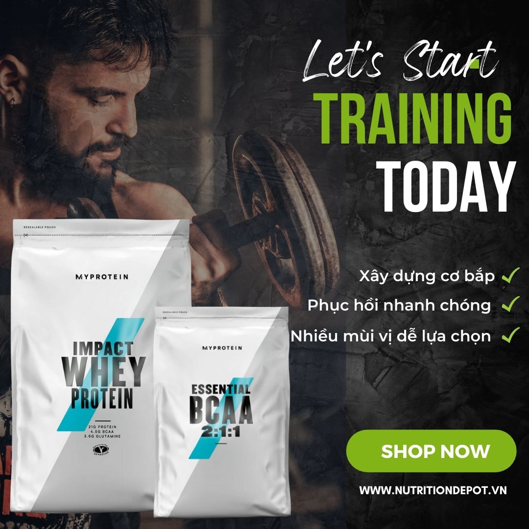 [Tiết Kiệm] Combo Tăng cơ và phục hồi cơ - Impact Whey Protein 1kg và BCAA 250g Myprotein – Nutrition Depot Vietnam