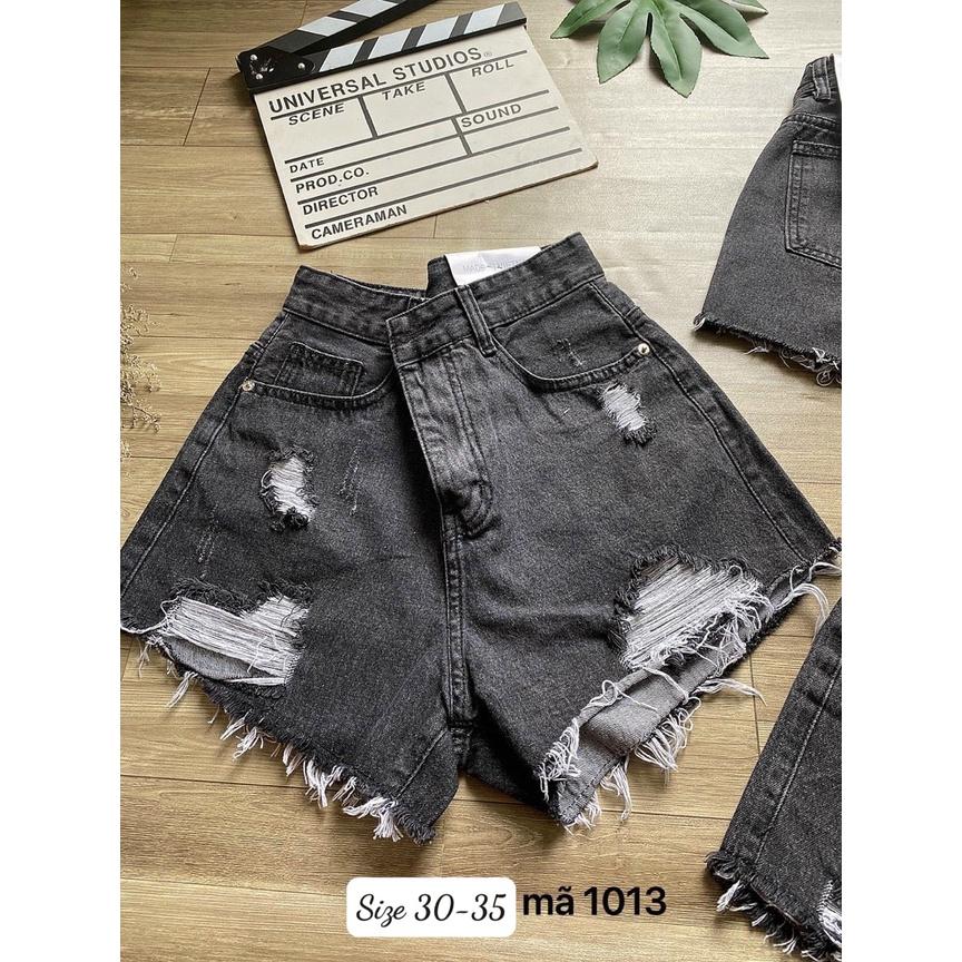 Quần Short Jean Nữ Lưng Cao Rách. Quần Short Nữ Size Đại - MS9141