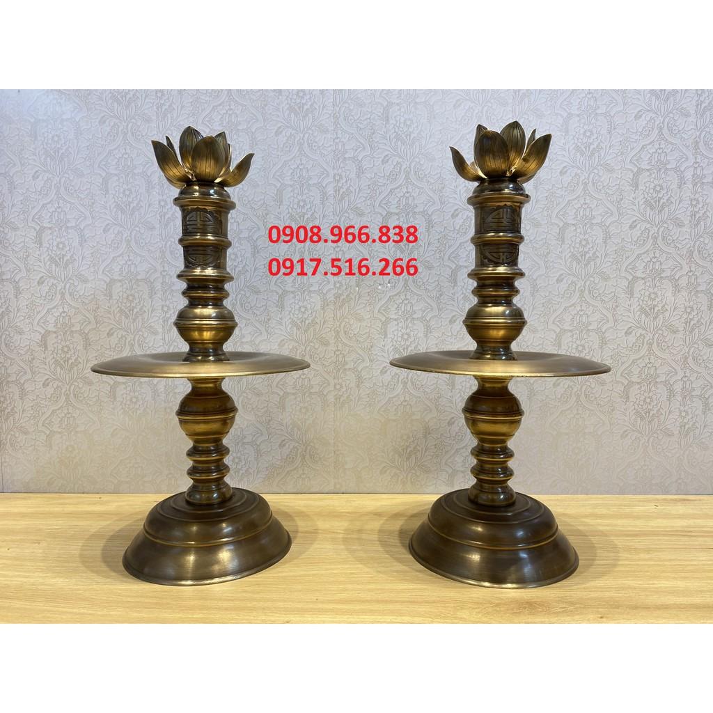 BỘ NGŨ SỰ HOA SÒI 50CM BẰNG ĐỒNG VÀNG LÀM MÀU HUN GIẢ CỔ NẶNG 22KG CHO BAN THỜ TỪ 1M2 ĐẾN 1M8