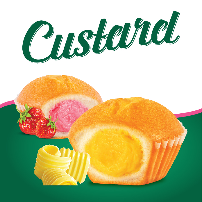 Bánh cupcake Custard cao cấp nhân bơ sữa 264g