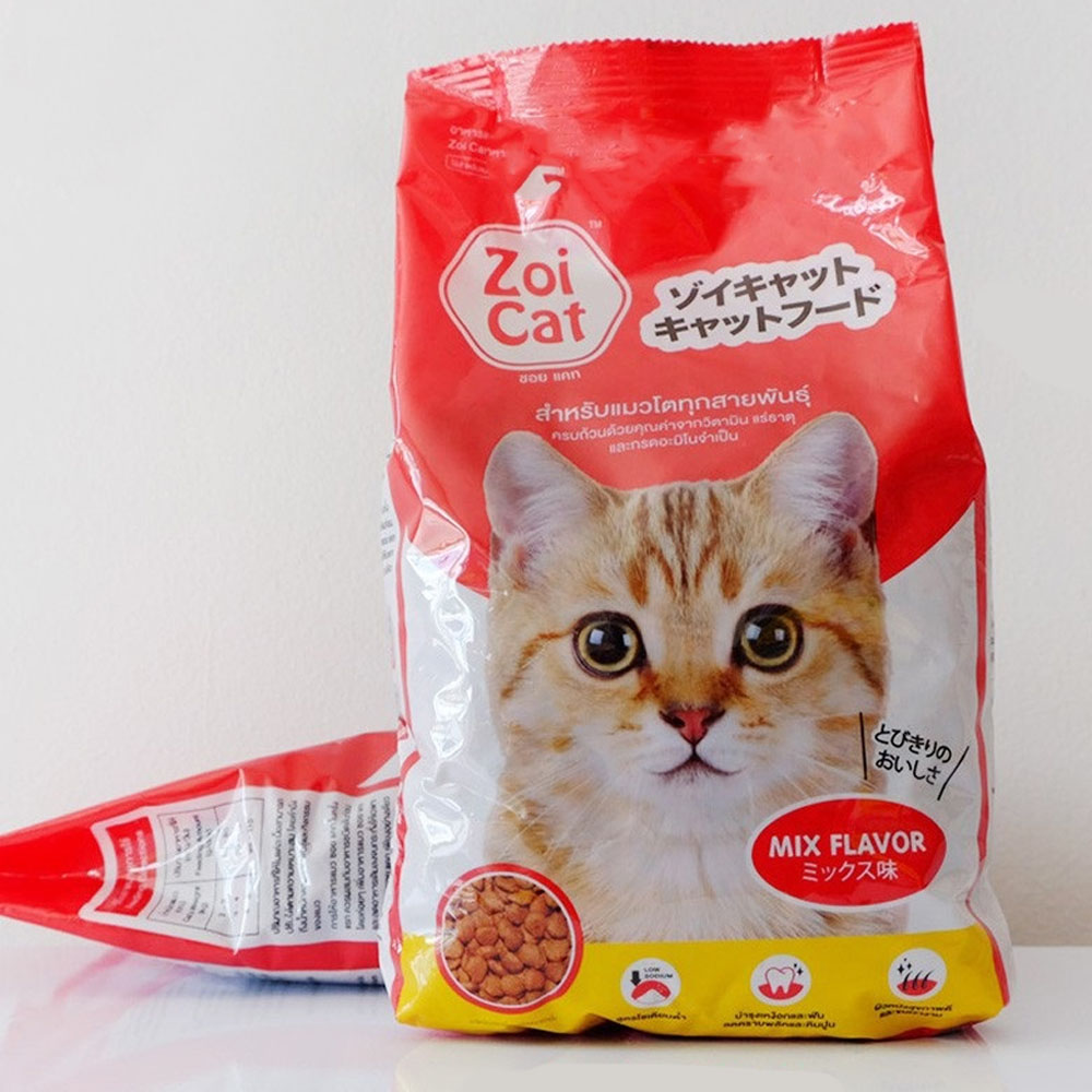 COMBO 5 Gói Thức Ăn Hạt Cho Mèo Trưởng Thành Từ Thái Lan Zoi Cat 1kg - YonaPetshop