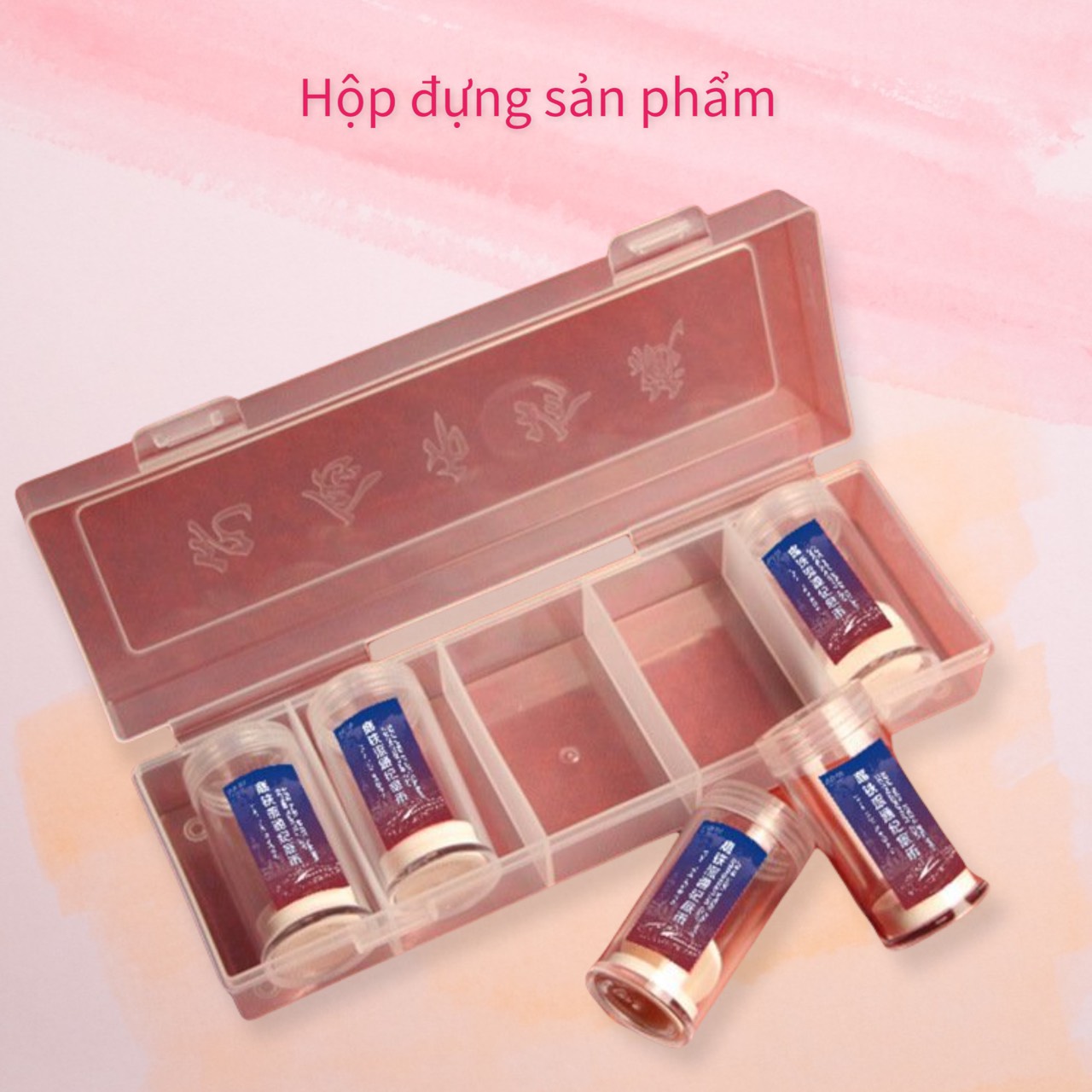 Hộp nhựa đa năng phân sẵn 5 ngăn phân tem sưu tầm hoặc chia rau mùi, ngò, hành, các loại mắm.