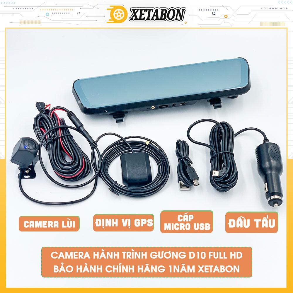 Camera hành trình ô tô D10 độ phân giải FHD, cảnh báo va chạm, lệch làn, hỗ trợ quay đêm, định vị GPS bảo hành 12 tháng