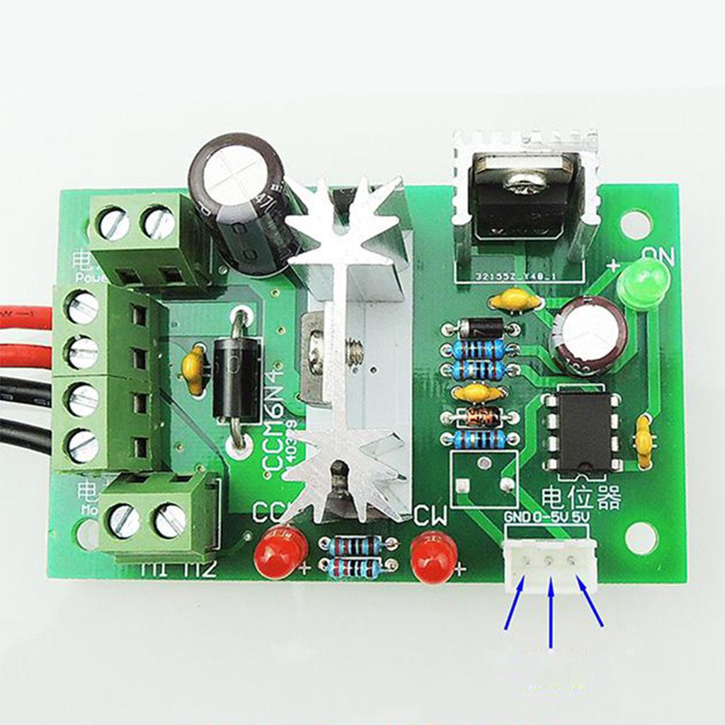 DC 6-30V 10A PWM Motor  Controller CW CCW Reversible 12V 24V 30V