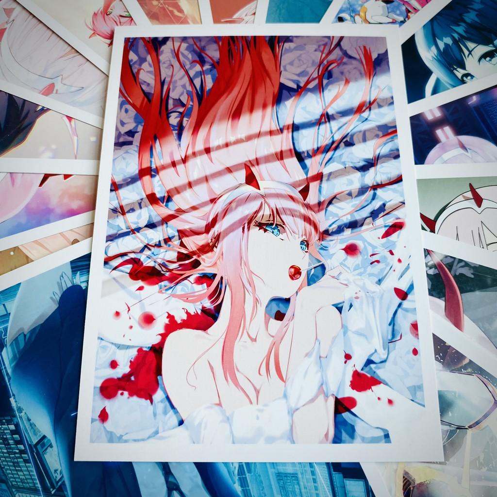 Bộ 20 tấm postcard Darling in the Franxx - Chiến trận người máy