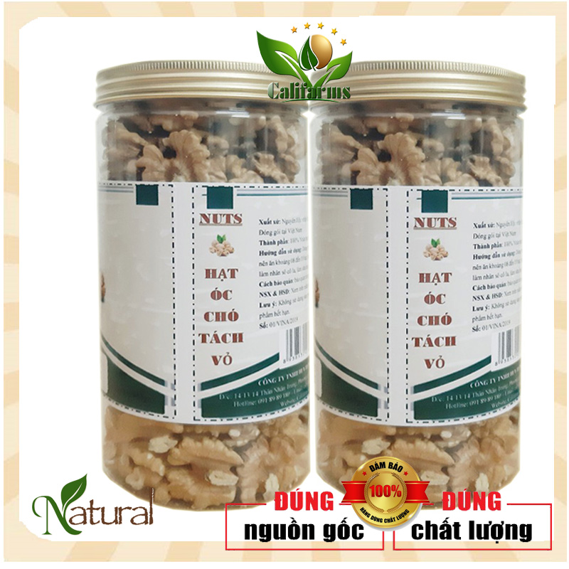 2 Hủ 900gr Nhân Óc chó Mỹ (Hủ 450gr)