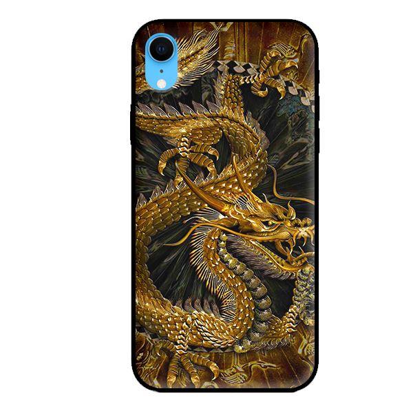 Ốp lưng cho iPhone XR Rồng Nền Đen - Hàng chính hãng