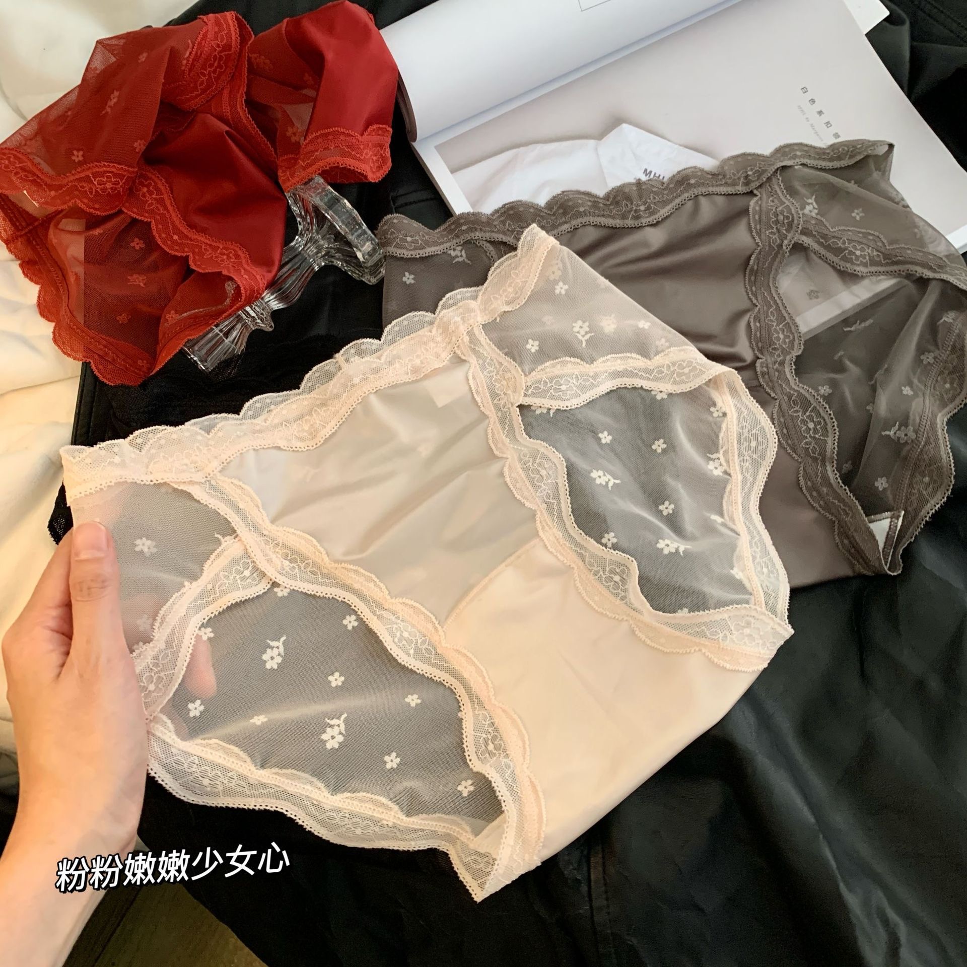 QUẦN LÓT SATIN REN LƯỚI QUYẾN RŨ KIỂU PHÁP TỪ 40-70KG DÀNH CHO NỮ